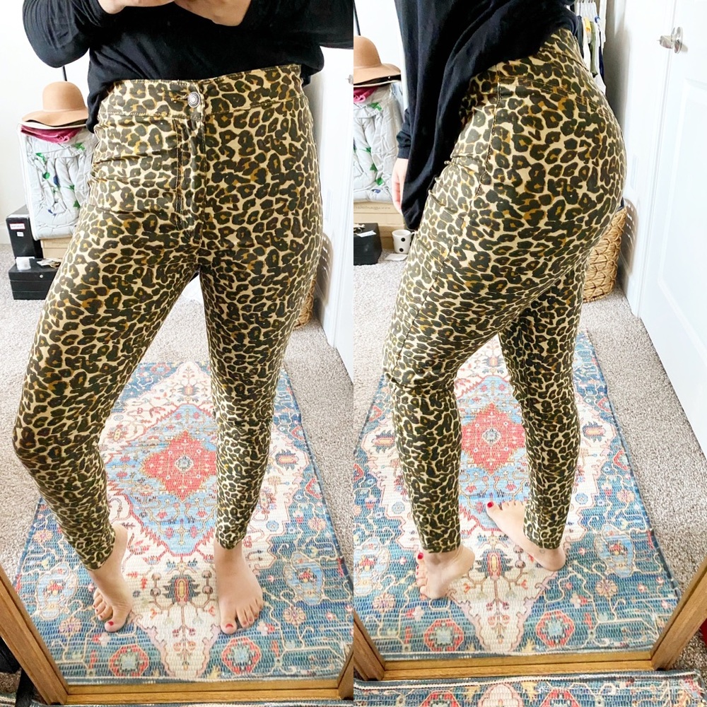NWOT Free People Leopard Jeggings